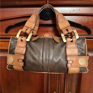 Michael Kors Brown and Tan Leather Bag
